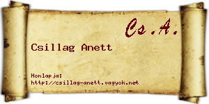 Csillag Anett névjegykártya